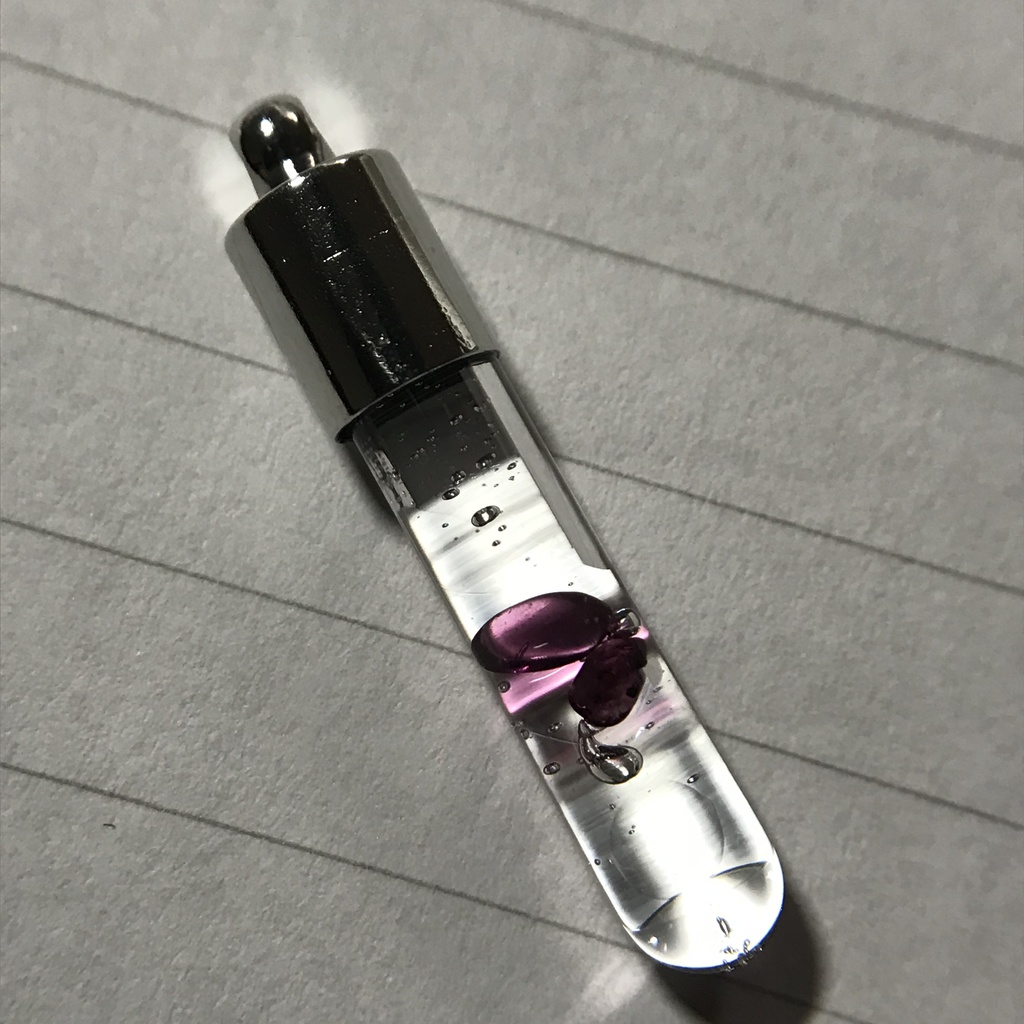 【レビュー用試作品】ロードライトガーネット入り試験管(小)