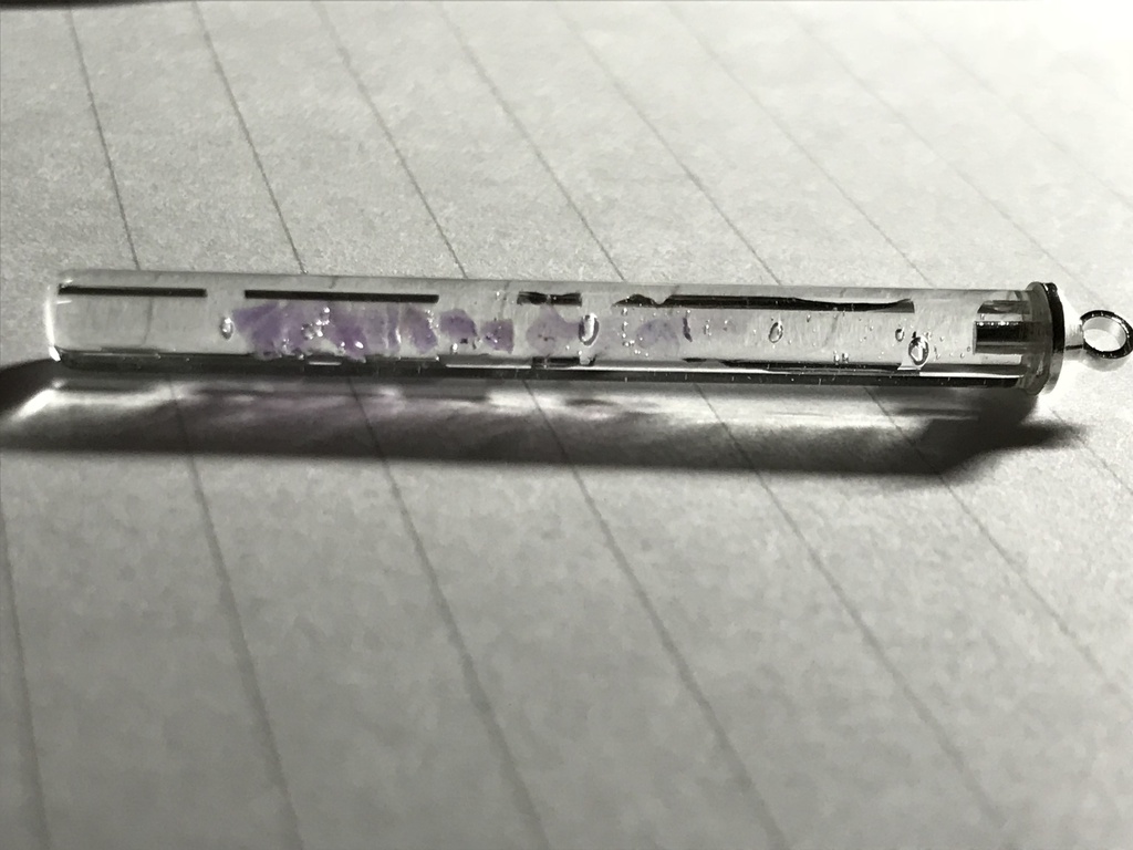 【レビュー用試作品】アメジスト入り試験管