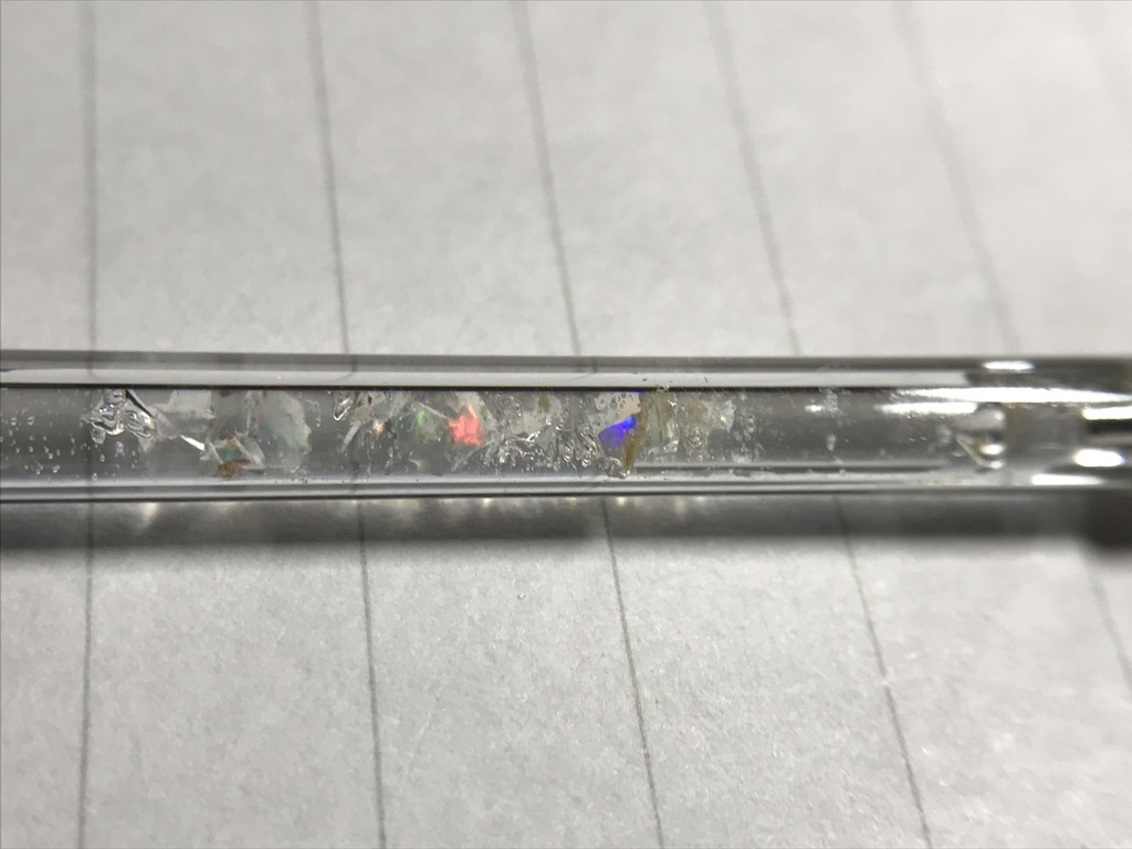 【レビュー用試作品】(訳あり)オパール入り試験管D