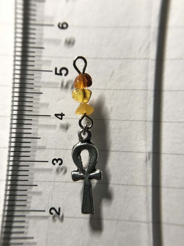 【試作品】琥珀とアンクのチャーム