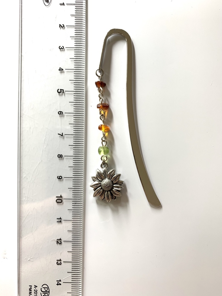 【再販】琥珀とペリドットとヒマワリのしおり