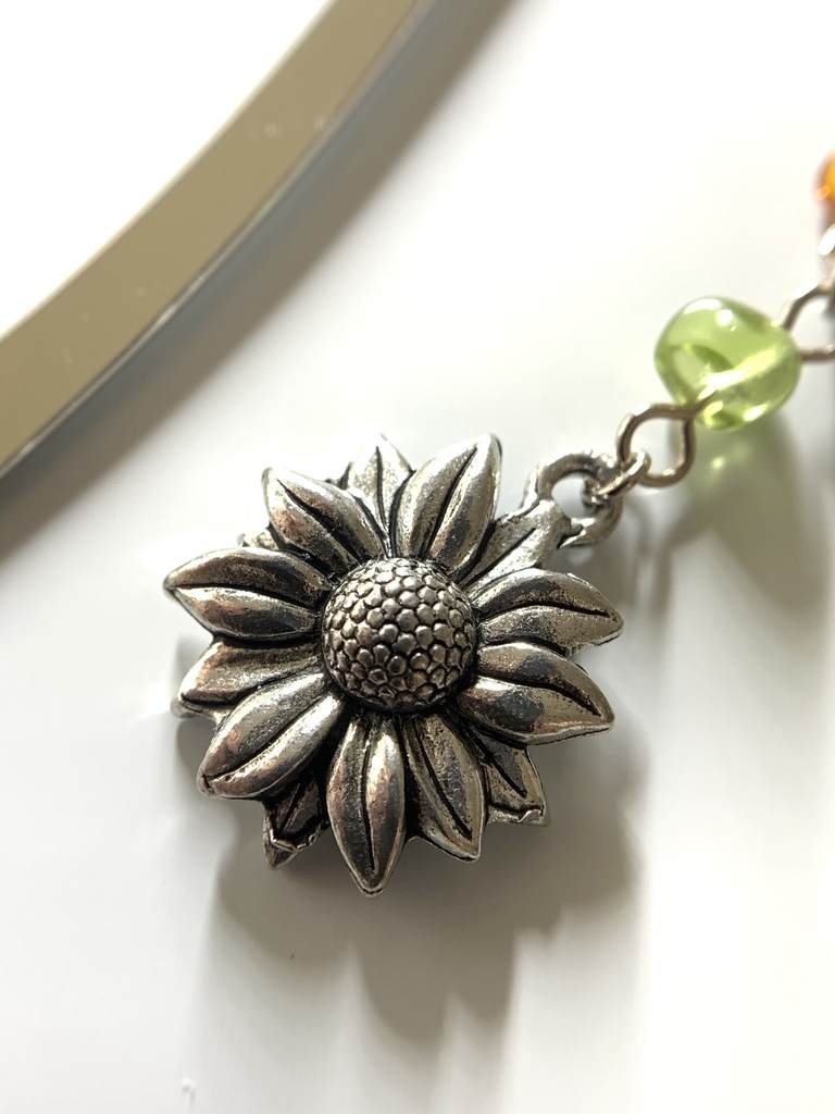 【再販】琥珀とペリドットとヒマワリのしおり