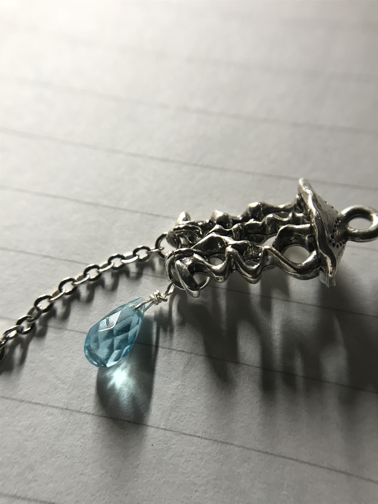 【試作品】タンザナイトとアパタイトとクラゲのチャーム