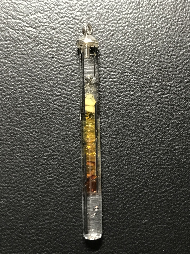 【レビュー用試作品】(訳あり)琥珀入り試験管B