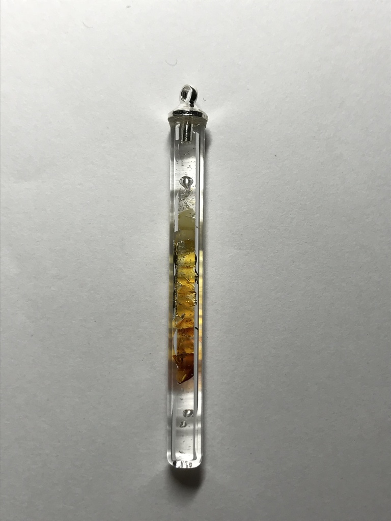 【レビュー用試作品】(訳あり)琥珀入り試験管B