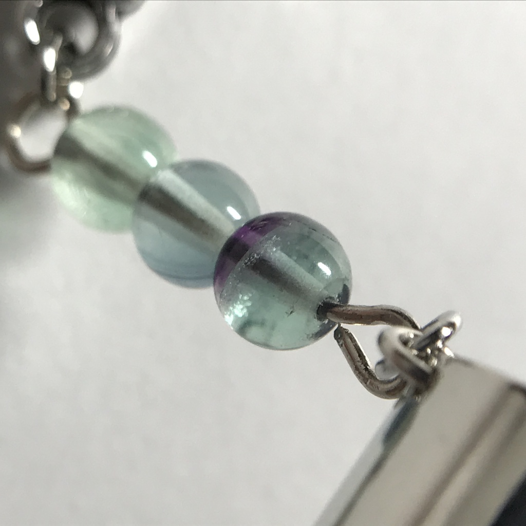 【試作品】フローライトとクロスのイヤーカフ