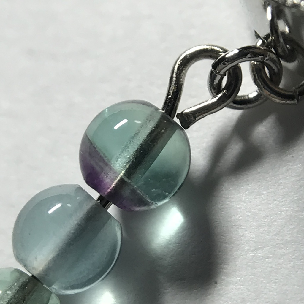 【試作品】フローライトとクロスのイヤーカフ