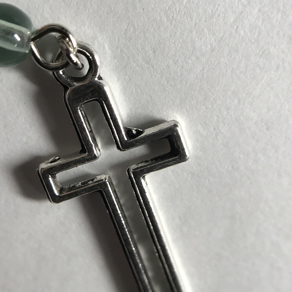 【試作品】フローライトとクロスのイヤーカフ