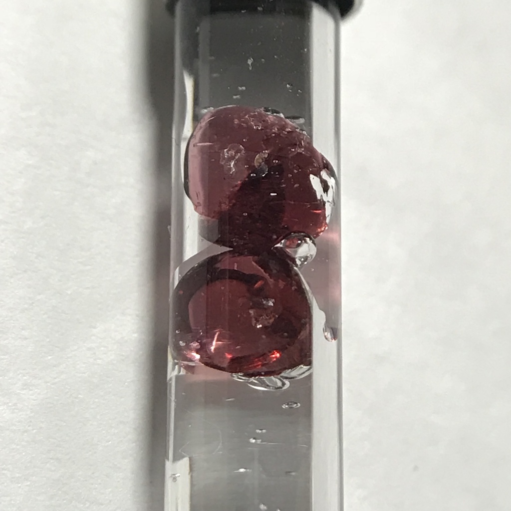 【レビュー用試作品】ガーネット入り試験管(小)B