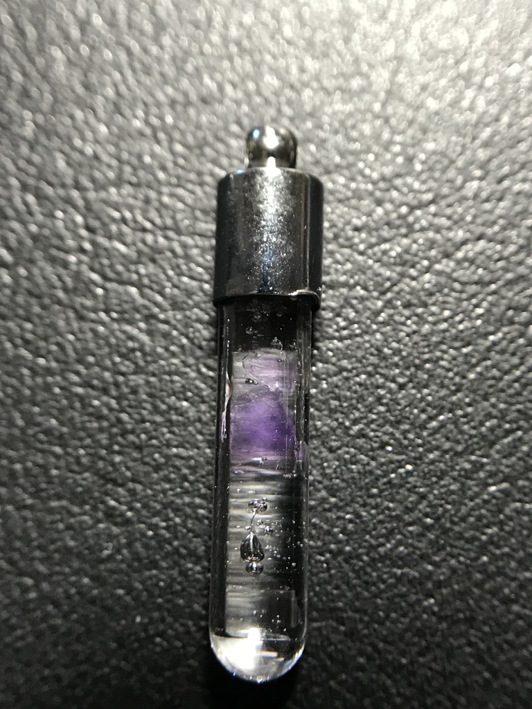 【レビュー用試作品】アメジスト入り試験管(小)