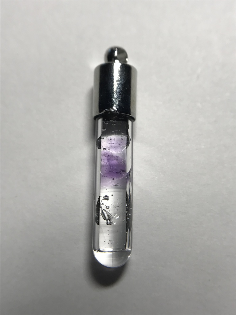 【レビュー用試作品】アメジスト入り試験管(小)