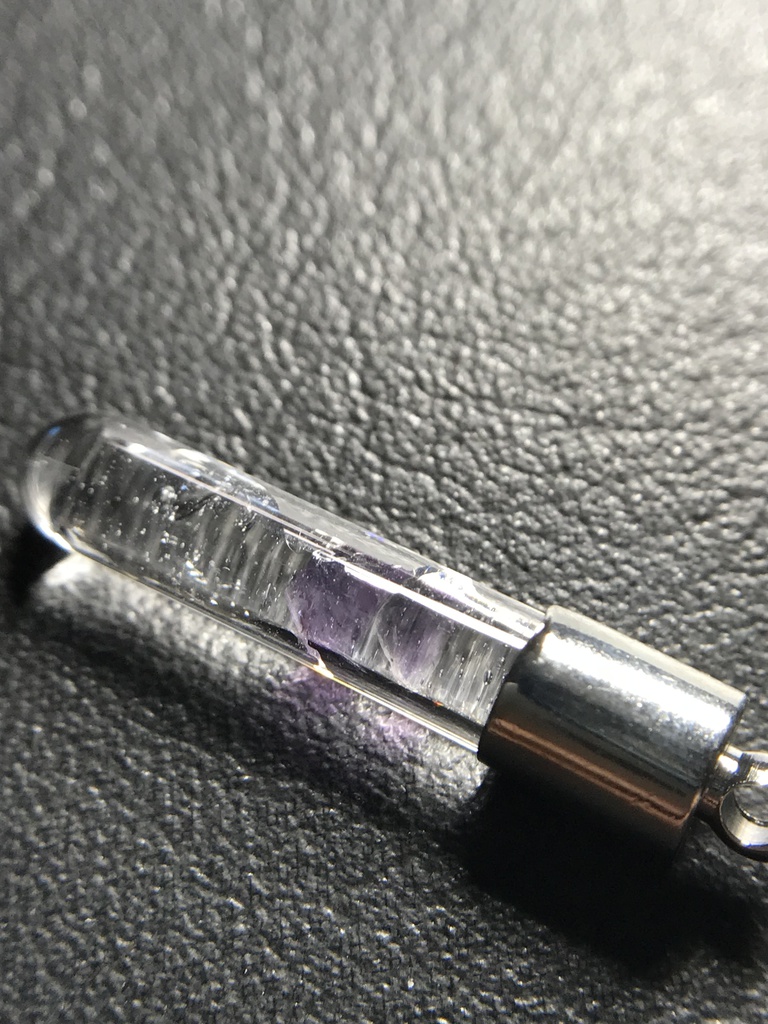 【レビュー用試作品】アメジスト入り試験管(小)