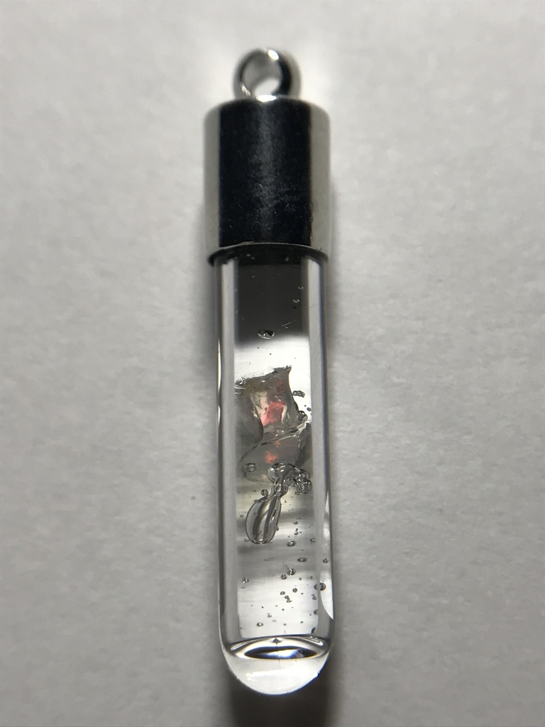 【レビュー用試作品】オパール入り試験管(小)