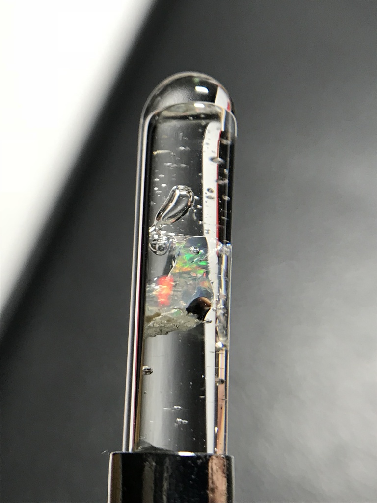 【レビュー用試作品】オパール入り試験管(小)