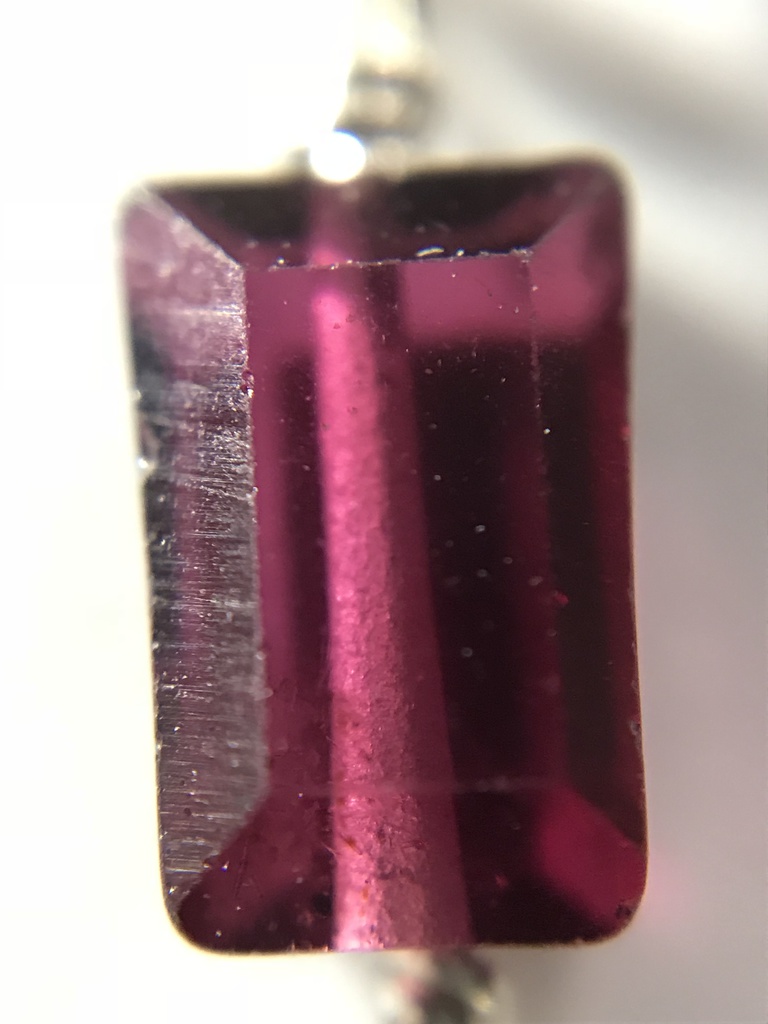 【試作品】ガーネットと鎖とニードルのイヤーカフ