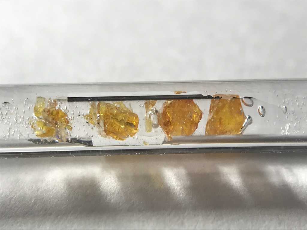 【レビュー用試作品】スファレライト(閃亜鉛鉱)入り試験管