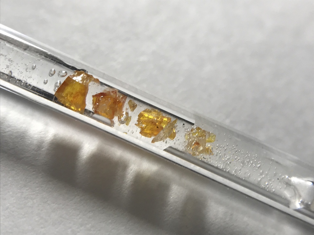 【レビュー用試作品】スファレライト(閃亜鉛鉱)入り試験管