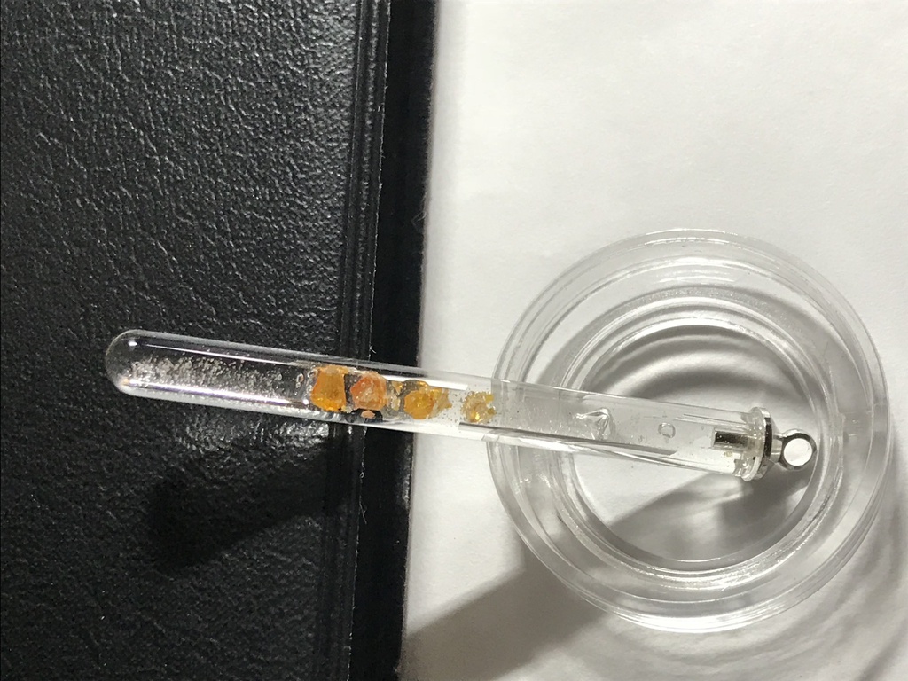 【レビュー用試作品】スファレライト(閃亜鉛鉱)入り試験管