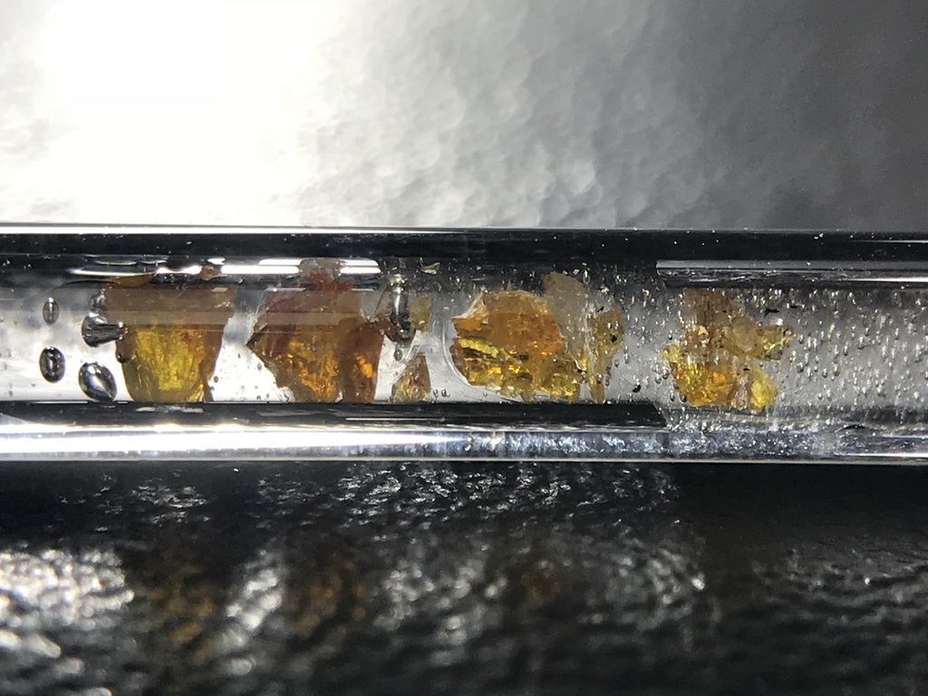 【レビュー用試作品】スファレライト(閃亜鉛鉱)入り試験管