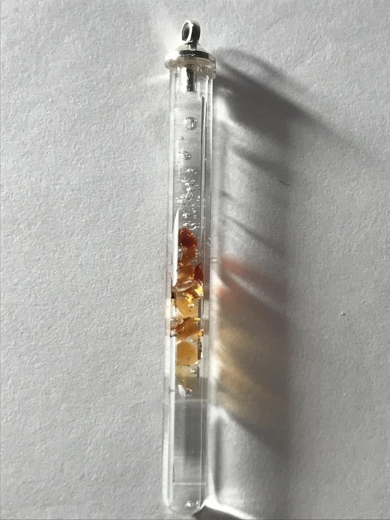 【レビュー用試作品】(訳あり)カーネリアン入り試験管