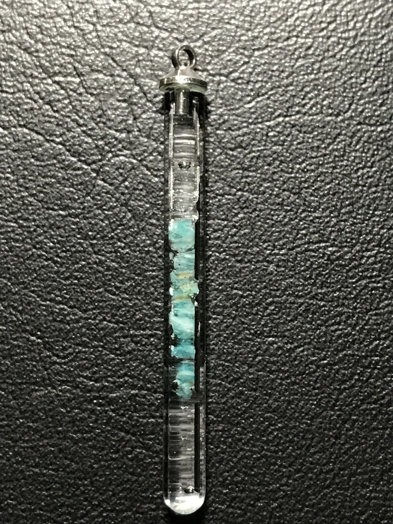 【レビュー用試作品】アマゾナイト入り試験管