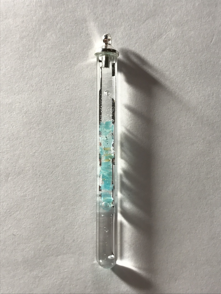 【レビュー用試作品】アマゾナイト入り試験管