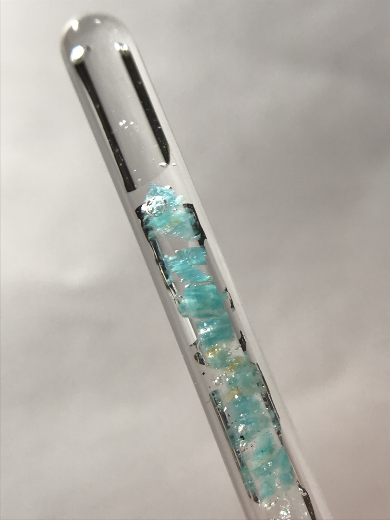 【レビュー用試作品】アマゾナイト入り試験管