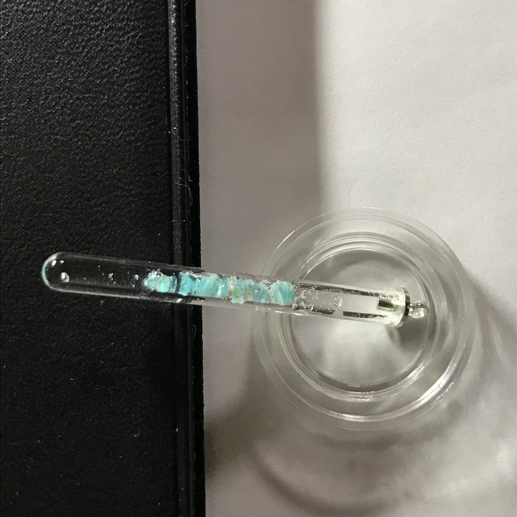 【レビュー用試作品】アマゾナイト入り試験管