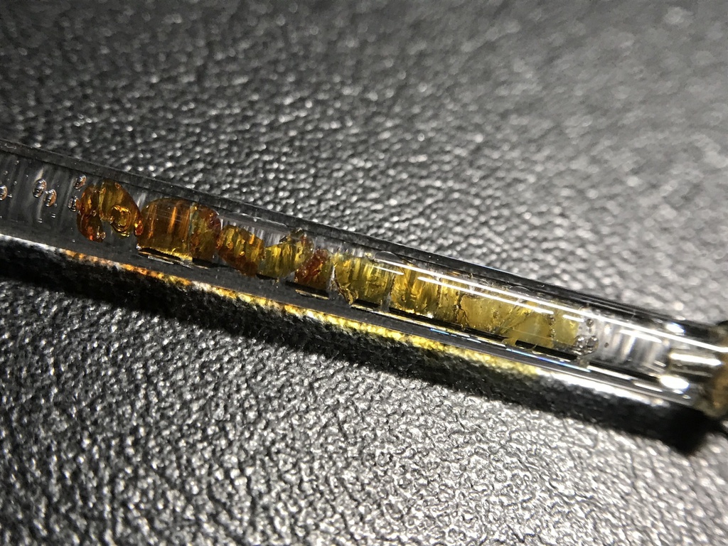 【レビュー用試作品】(訳あり)琥珀入り試験管C