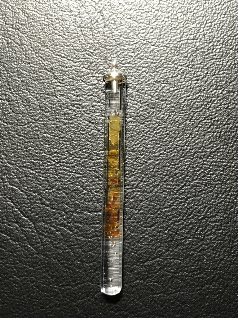 【レビュー用試作品】(訳あり)琥珀入り試験管C