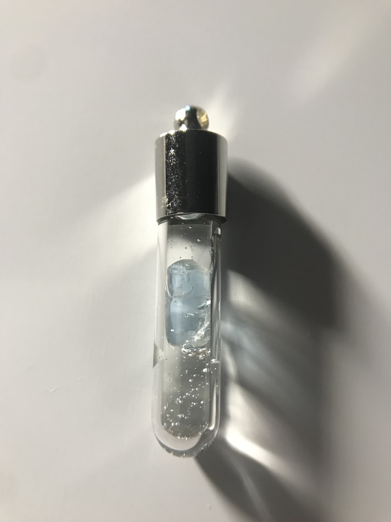 【レビュー用試作品】アクアマリン入り試験管(中)