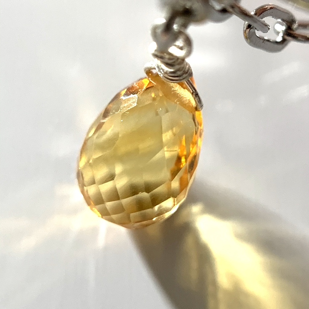 【再販】シトリンとチェーンのリング