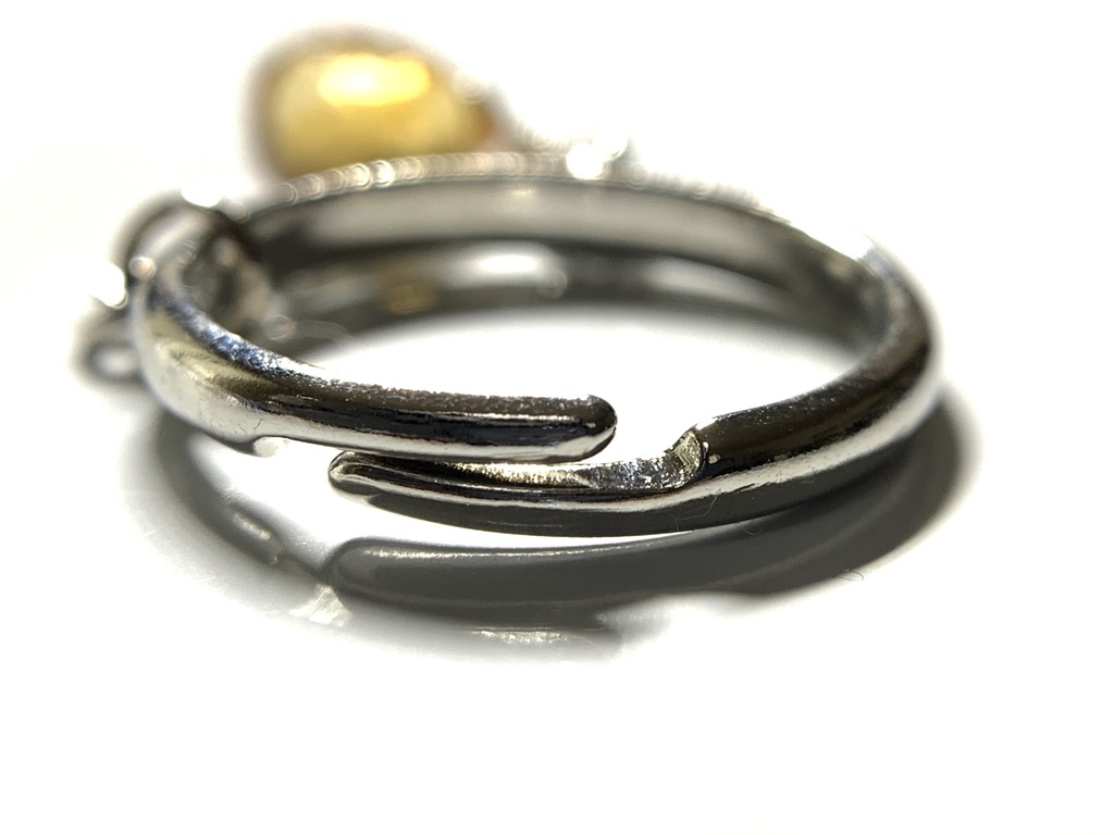 【再販】シトリンとチェーンのリング