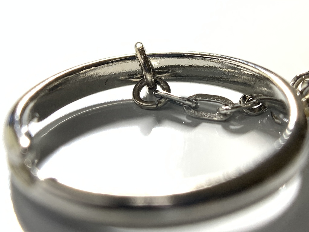 【再販】シトリンとチェーンのリング