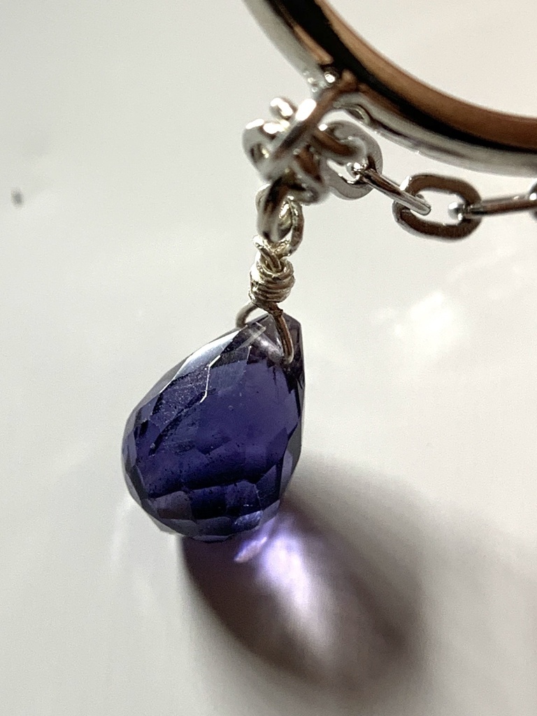 【再販】アイオライトとチェーンのリング