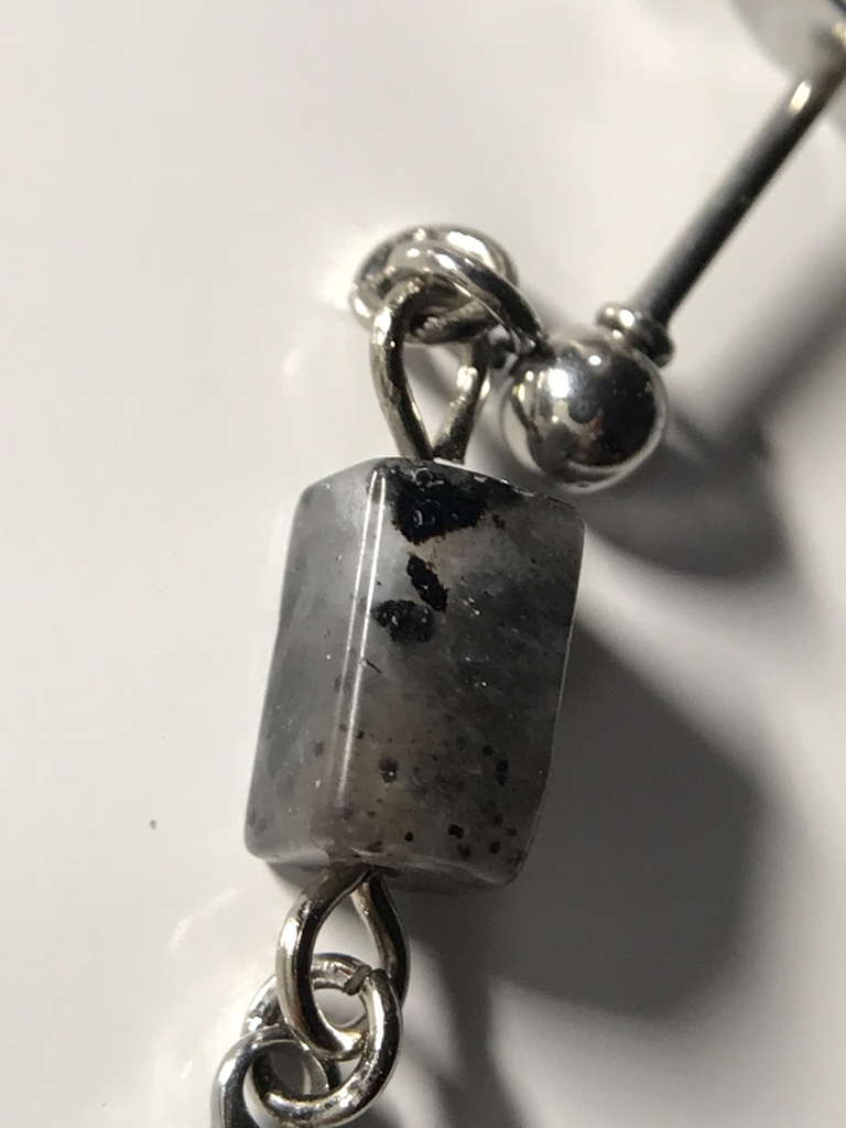 【試作品】ラルビカイトとクロスのピアス