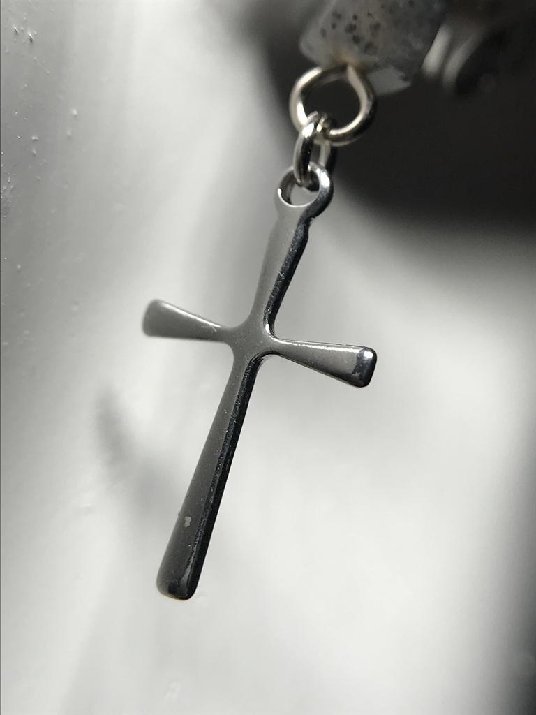 【試作品】ラルビカイトとクロスのピアス