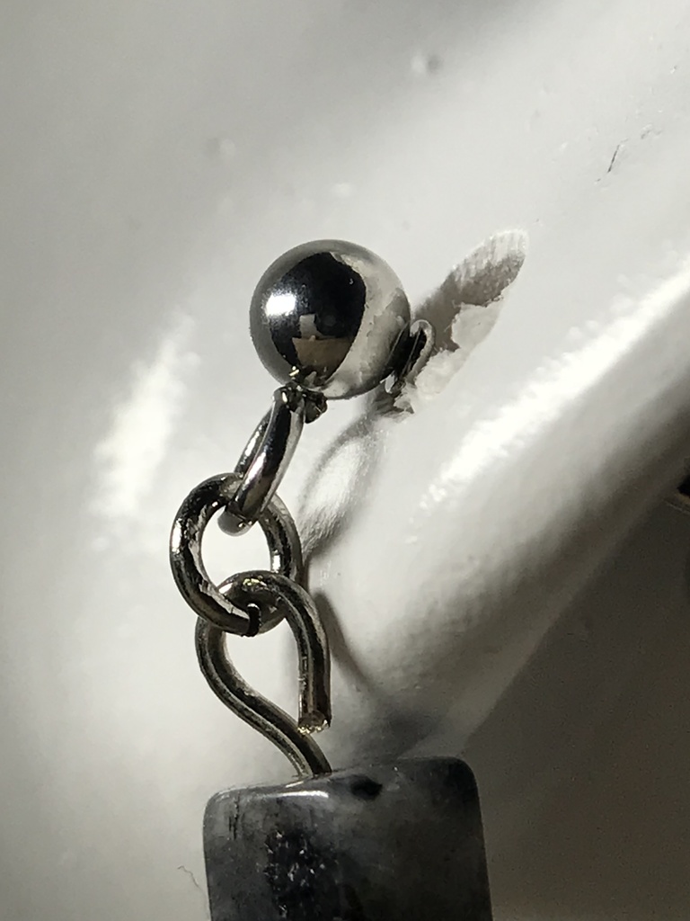 【試作品】ラルビカイトとクロスのピアス