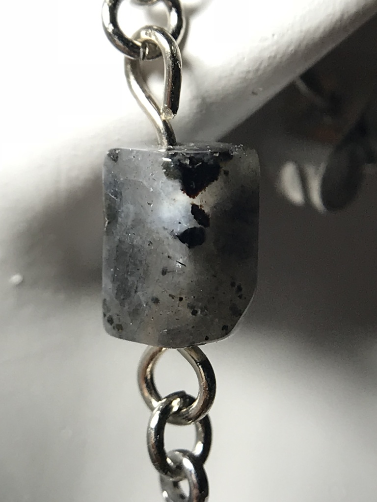 【試作品】ラルビカイトとクロスのピアス