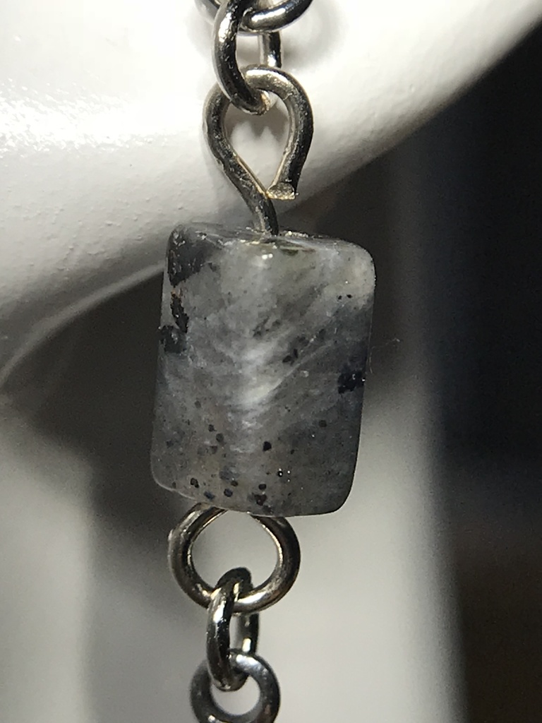 【試作品】ラルビカイトとクロスのピアス