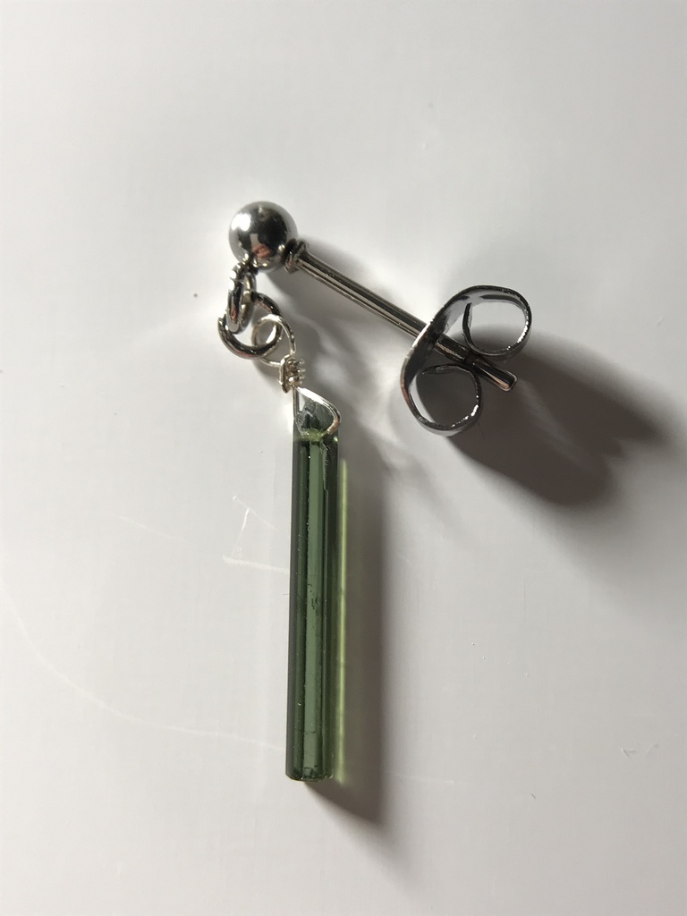【試作品】トルマリン結晶のピアス