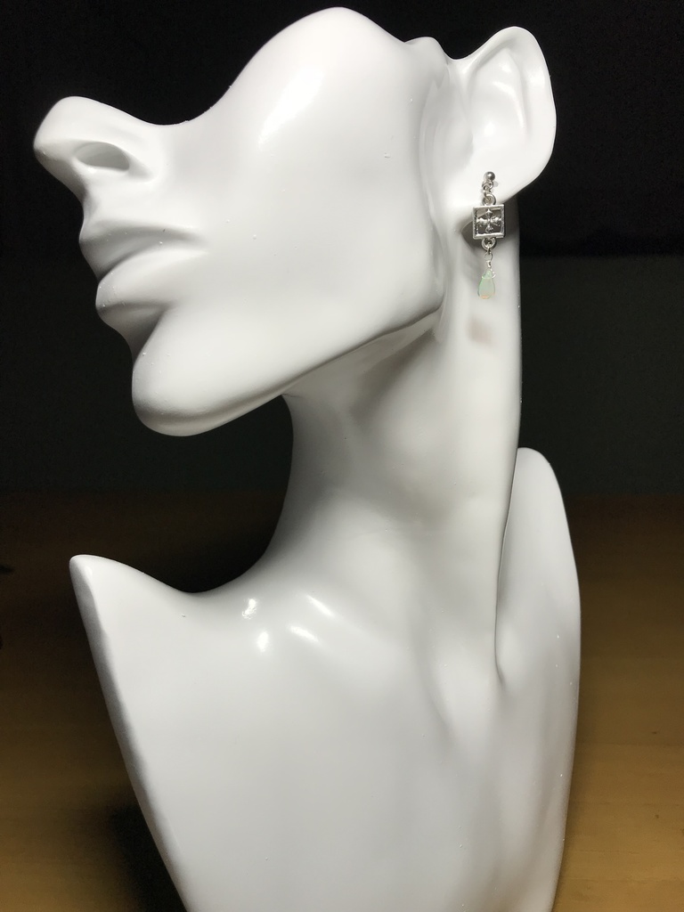 【試作品】オパールとクロスのピアス
