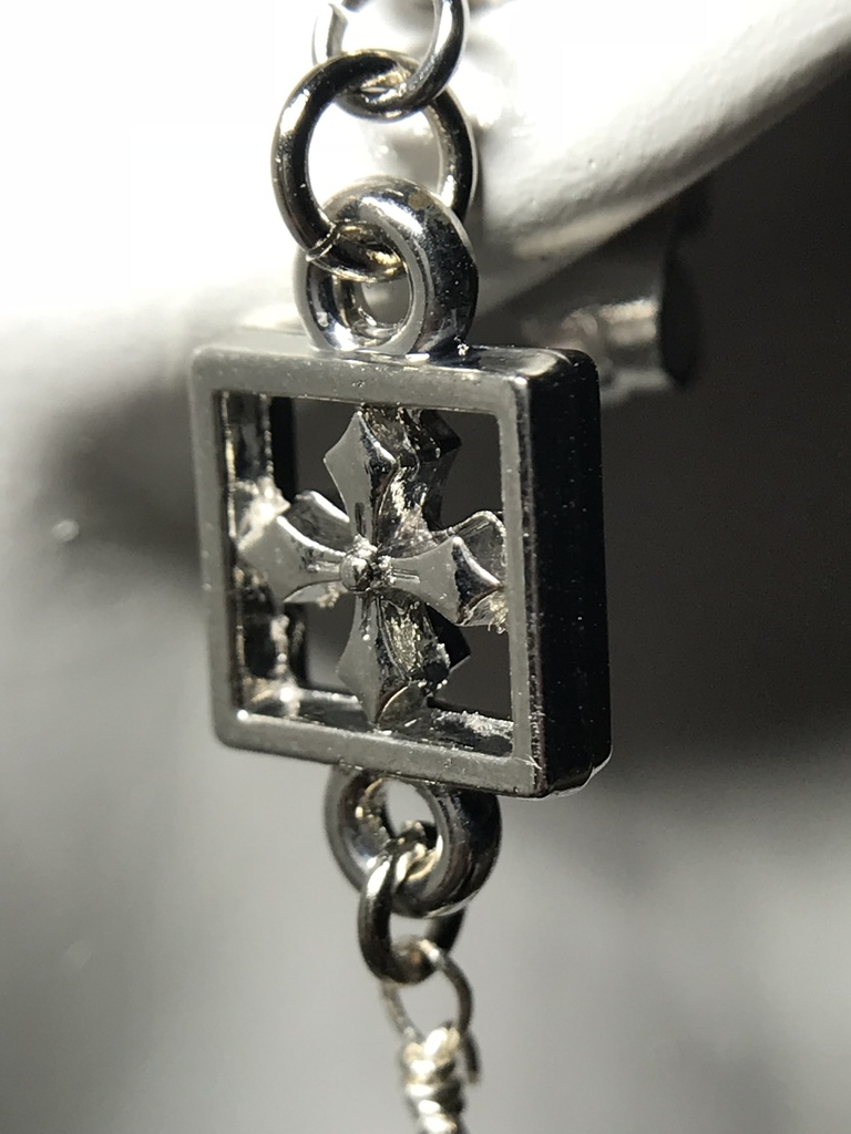 【試作品】オパールとクロスのピアス