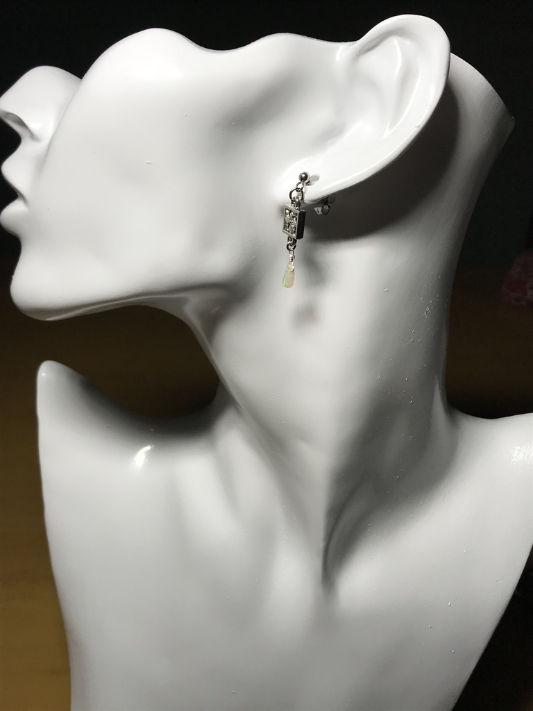 【試作品】オパールとクロスのピアス