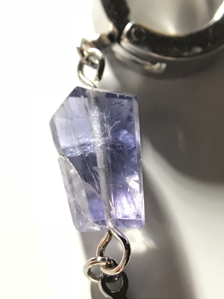 【試作品】【1個売り】アイオライトとクロスのフェイクピアス