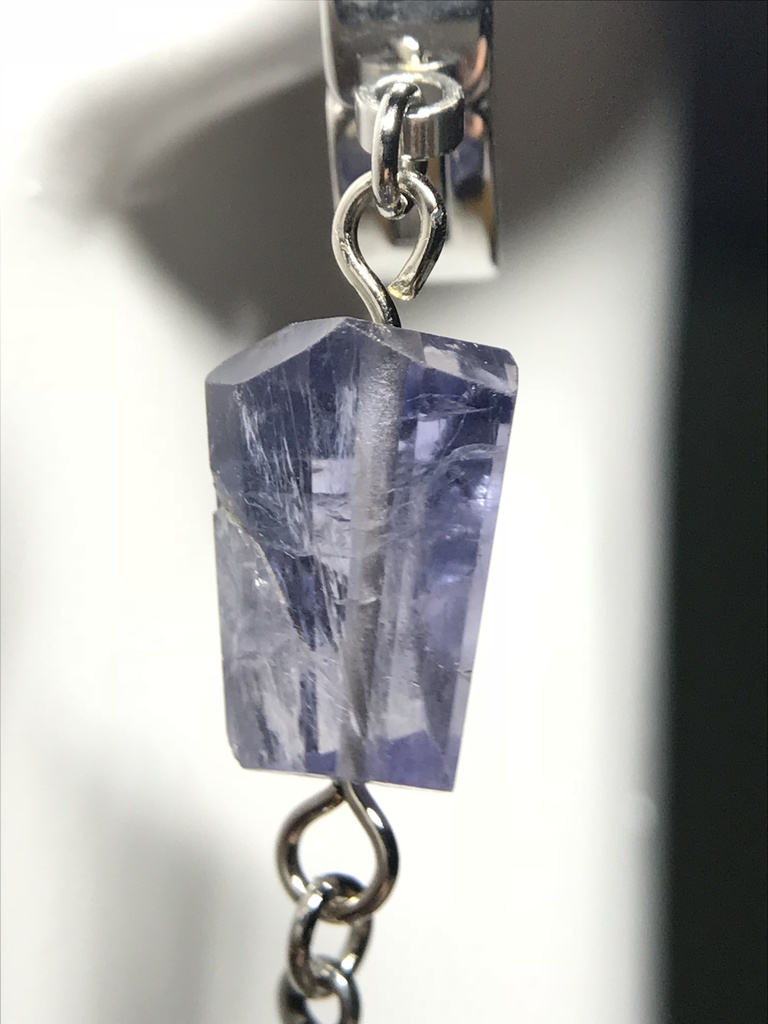 【試作品】【1個売り】アイオライトとクロスのフェイクピアス