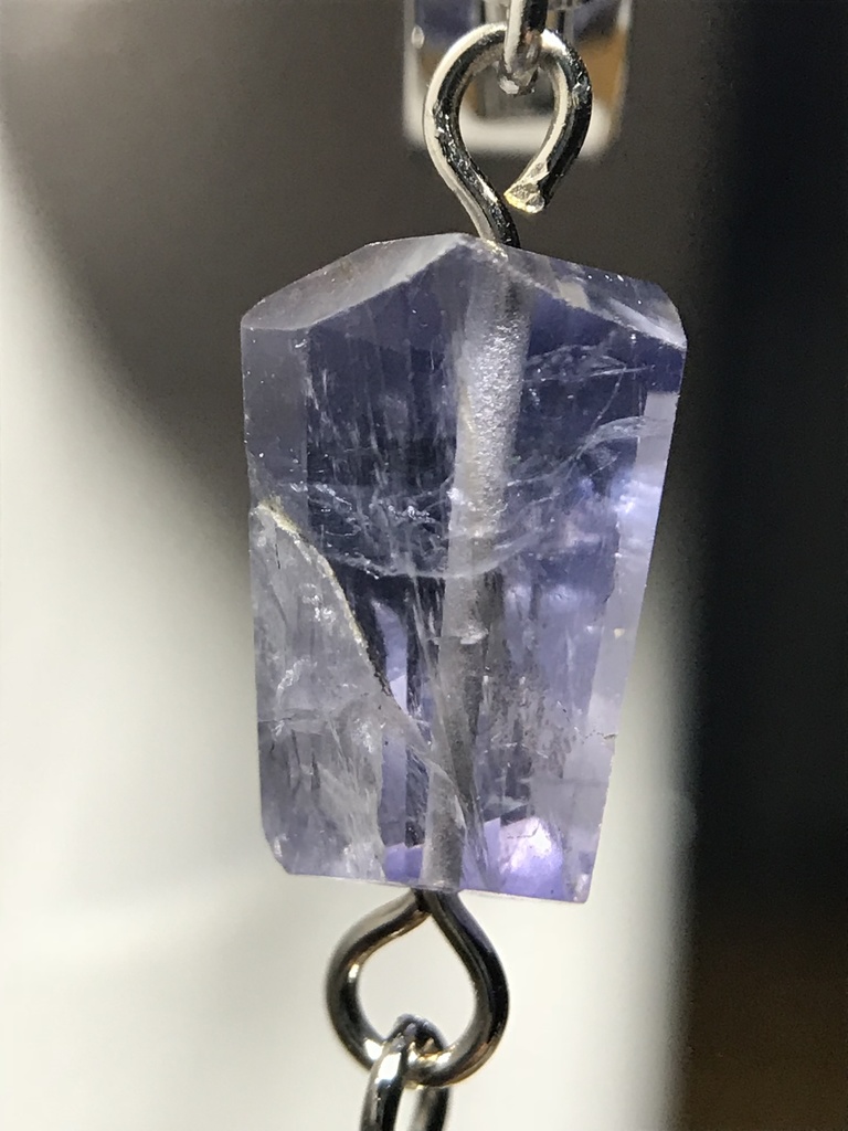 【試作品】【1個売り】アイオライトとクロスのフェイクピアス