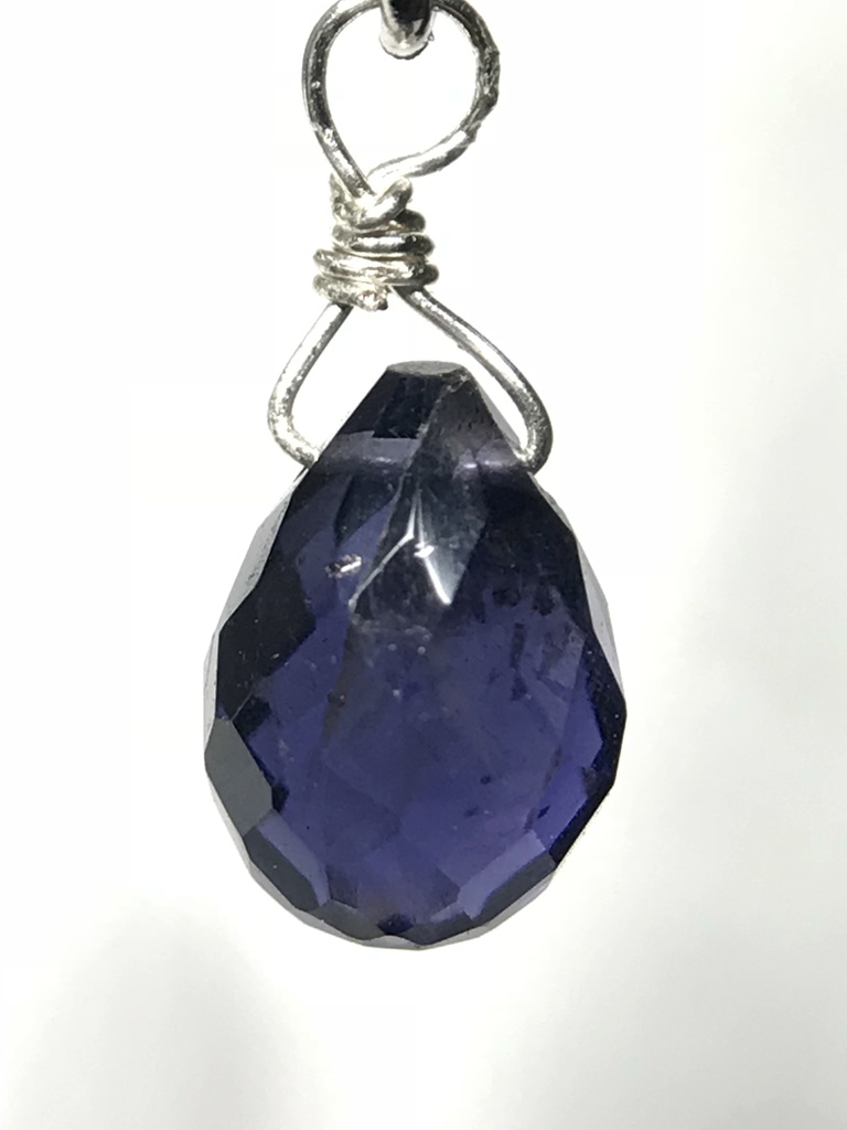 【試作品】アイオライトとクロスのイヤーカフ