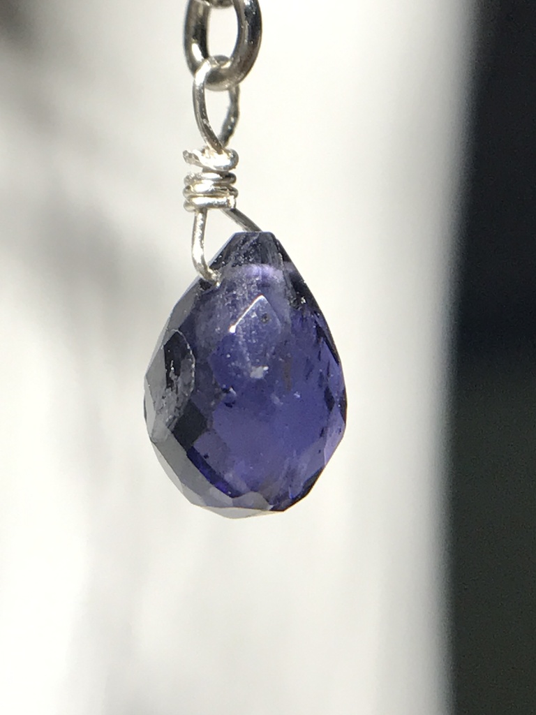 【試作品】アイオライトとクロスのイヤーカフ