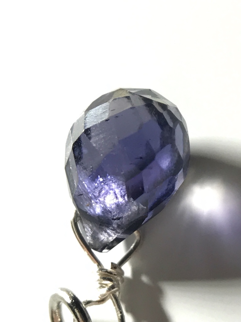 【試作品】アイオライトとクロスのイヤーカフ